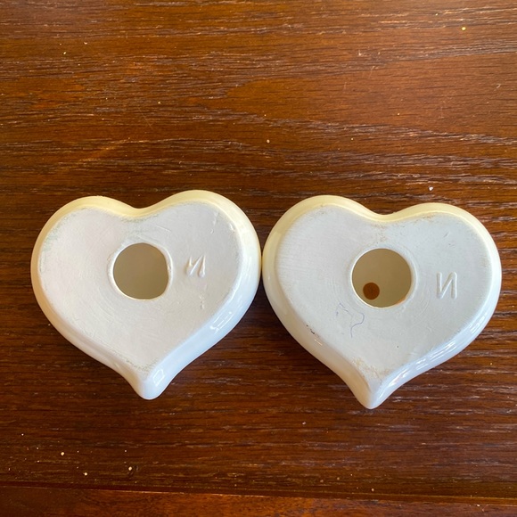 Vintage Homco Ceramic HEARTS 1216-BL, 2 Hand Painted Wall Hangings - Picture 3 of 5